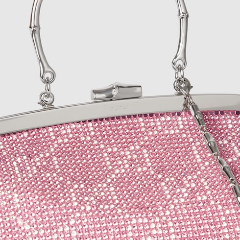 Crystal medium evening top handle bag