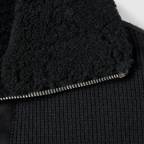 Cardigan en laine à mailles tricotées au point tissé 