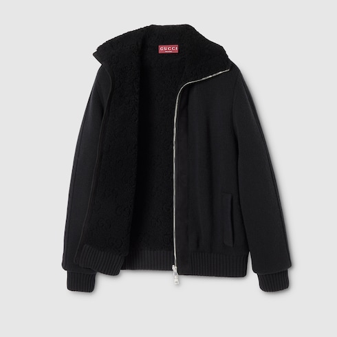 Cardigan aus Wollstrick mit Webstich 