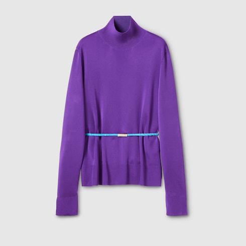 Jersey de cuello vuelto de crepé