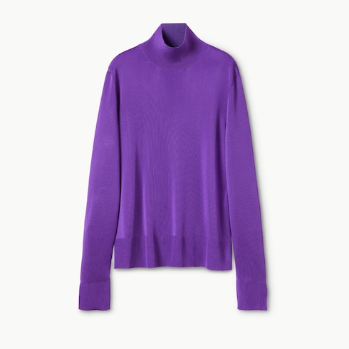 Crêpe fabric turtleneck