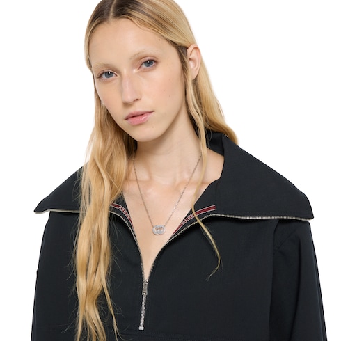 Pull en laine avec détail Gucci