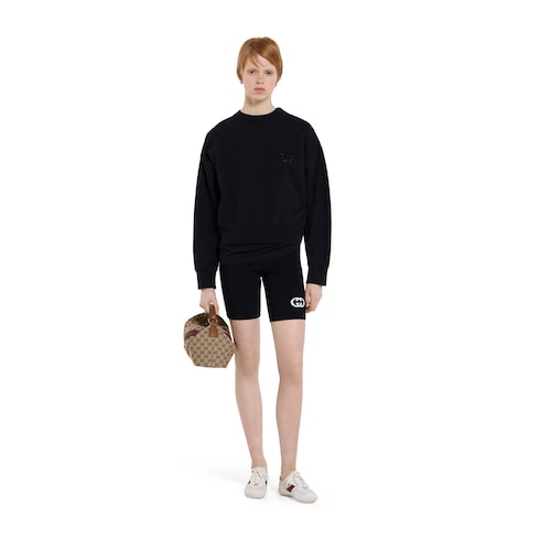 T-shirt in jersey di cotone con ricamo