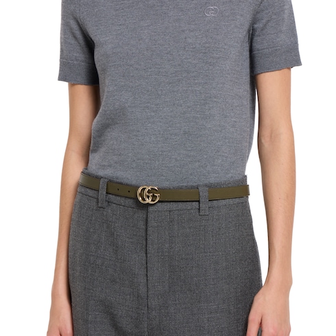 Ceinture fine réversible GG Marmont