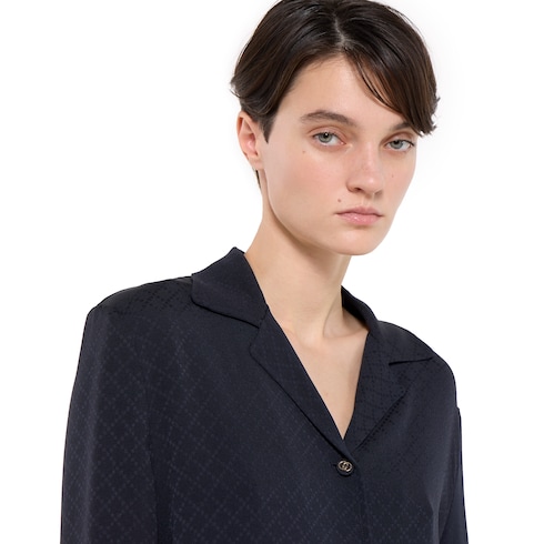 Camisa de jacquard de seda