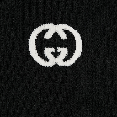 Gerippte Jacke mit Reißverschluss und Intarsie