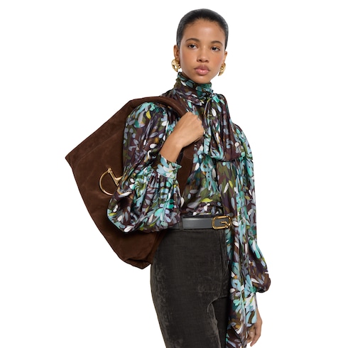 〔グッチ ソフトビット〕マキシ ショルダーバッグ