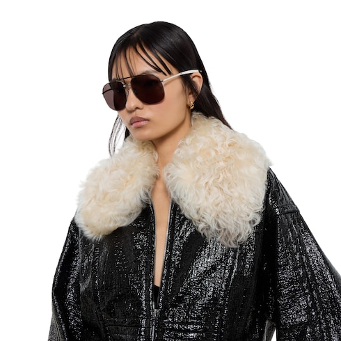 Coated fabric bomber jacket