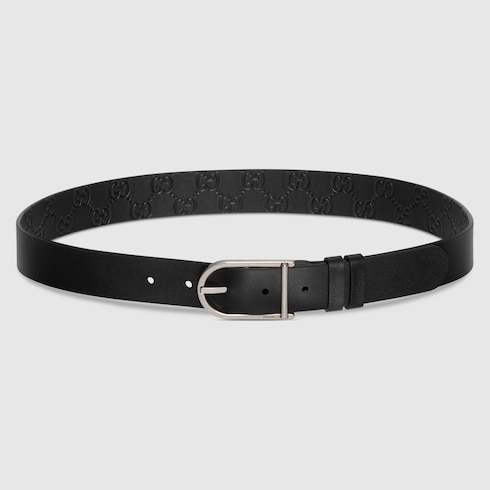 Ceinture réversible avec boucle arrondie
