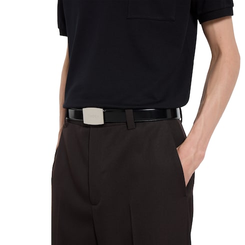 Ceinture réversible avec boucle plate