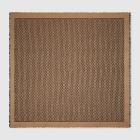 Scialle in lana e seta GG