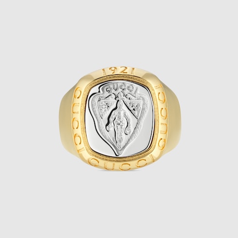 Anello sigillo stemma Gucci