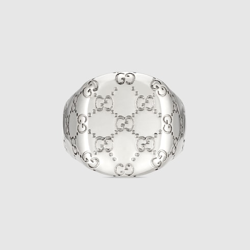 Chevalière à motif GG