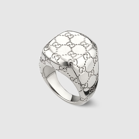 Anello sigillo con motivo GG