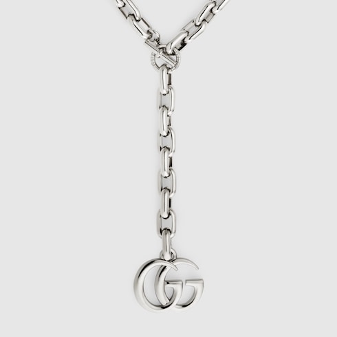 Collana con catena e pendente GG Marmont
