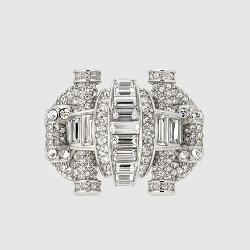 Anillo Gucci Staffa con cristales