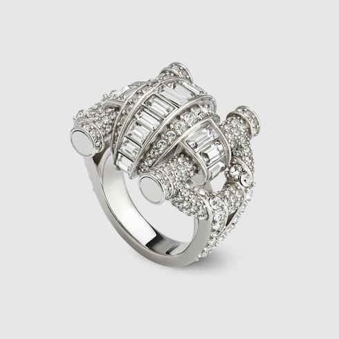 Anillo Gucci Staffa con cristales
