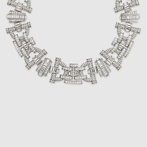 Gucci Staffa crystal necklace