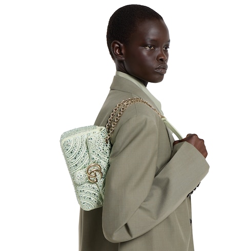 GG Marmont crystals small shoulder bag