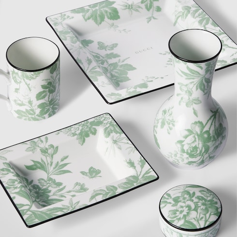 Jarrón con estampado Herbarium