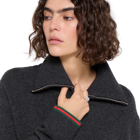 Gucci Interlocking系列图章戒指