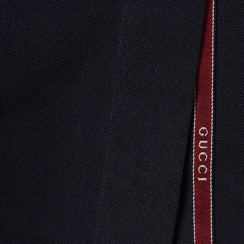 Hemd aus Baumwolle mit Webkante und Gucci Detail 