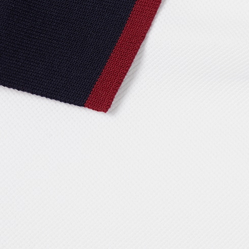 Polo en piqué de coton avec broderie 