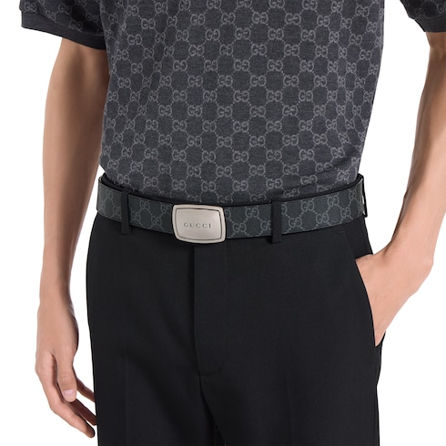 Ceinture avec boucle ronde plate