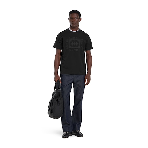 T-shirt in jersey di cotone con stampa