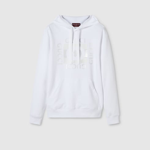 Felpa in jersey di cotone con stampa