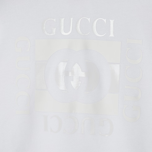 سويت شيرت من جيرسي القطن مزدانة بطبعات