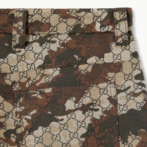 Pantalón jacquard denim algodón mármol GG