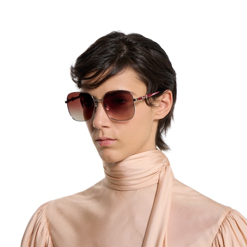 Sonnenbrille mit eckigem Rahmen