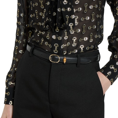 Ceinture fine avec boucle ovale