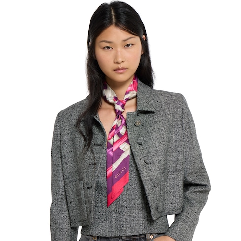 Nastro in twill di seta stampato