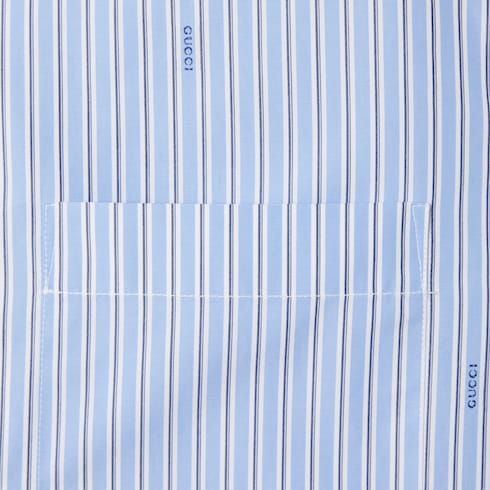 Striped cotton poplin shirt