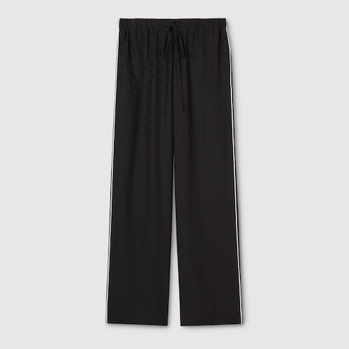 Horsebit silk jacquard pant