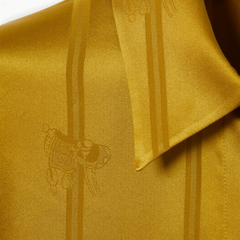 Chemise en jacquard de soie équestre