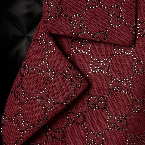 Padded GG canvas jacket with crystals