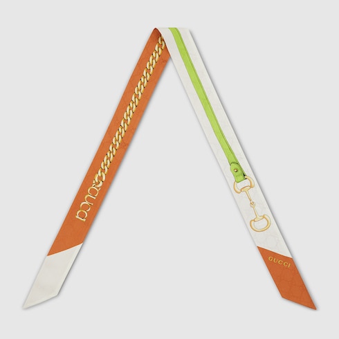 Nastro in twill di seta stampato