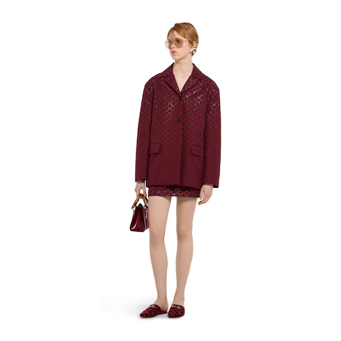 Jupe en toile GG avec cristaux