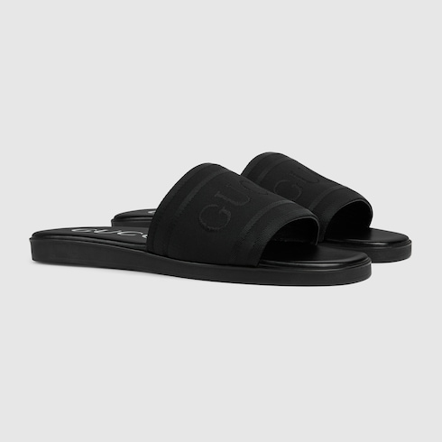 Men's slide sandal with tonal logo