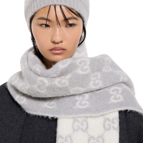 GG alpaca wool blend scarf