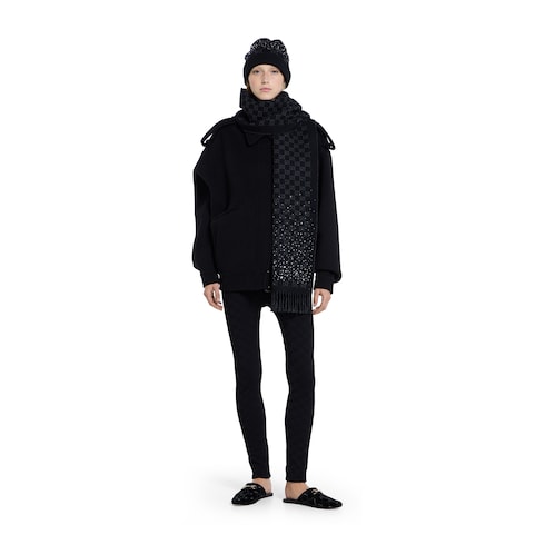 Bufanda de lana con GG con cristales