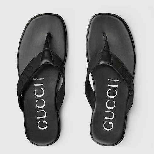 Men's thong with tonal logo