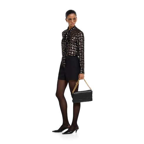 Medium shoulder bag with chain