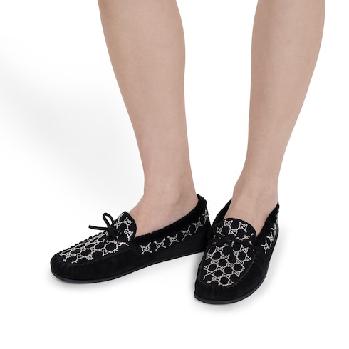 Mocassins avec détail GG en cristaux pour femme