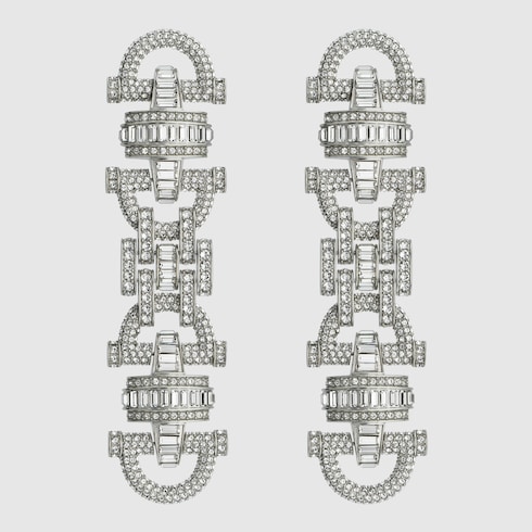 Gucci Staffa crystal earrings