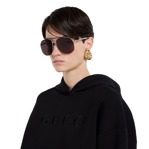 Jersey sweatshirt with embroidery