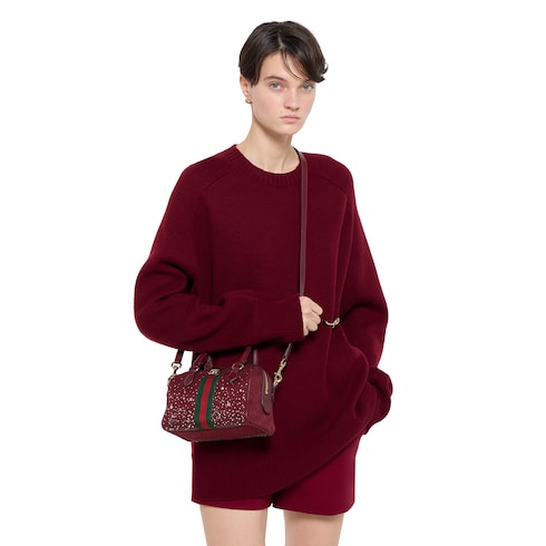 Kleine Ophidia Boston Bag mit Kristallen